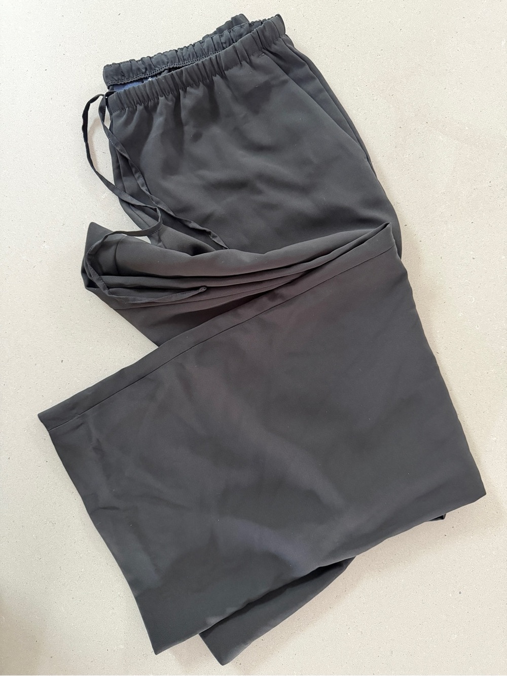GAP Black Wide Leg Pull-On Drawstring Pants Tall M